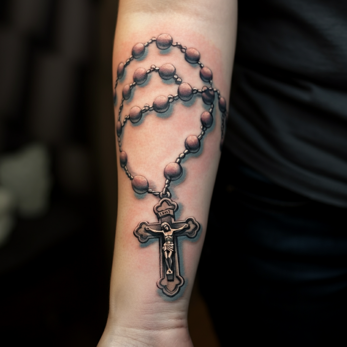 rosary tattoo